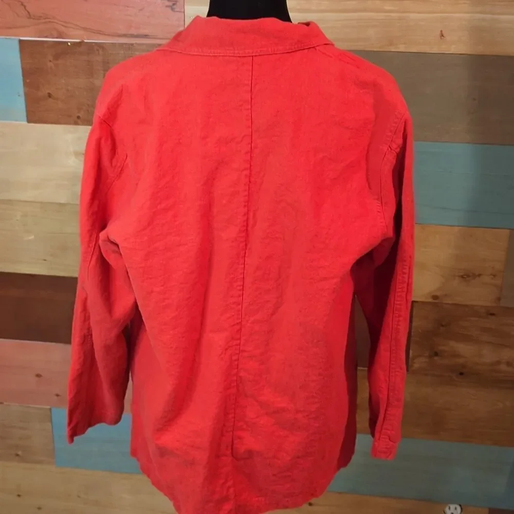 Medium 100% linen button down light jacket
